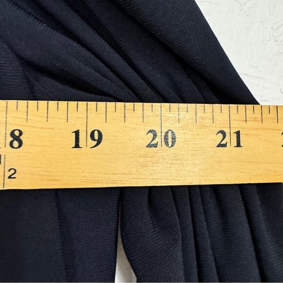 X by Xscape Blue Beaded Collar Formal Mini Dress Women 16 Babydoll Cold Shoulder - Picture 8 of 12